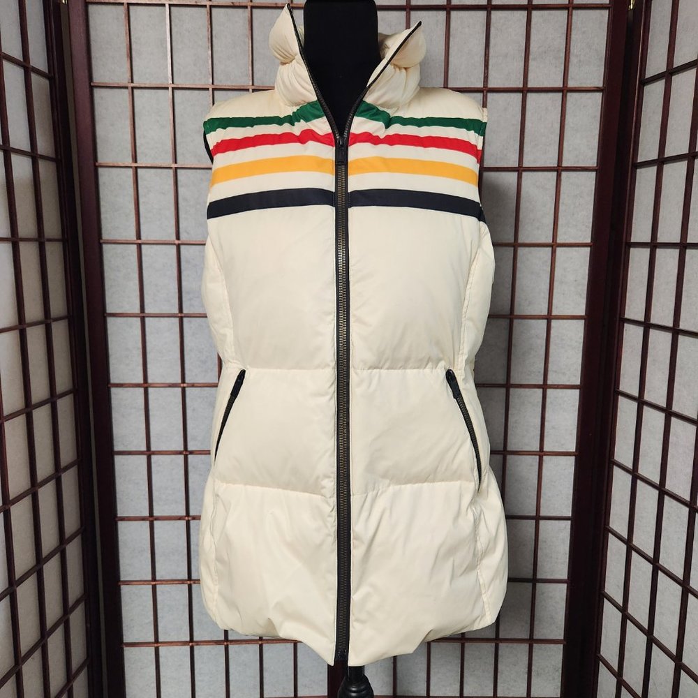 Pendleton Glacier National Park Collection Striped Down Vest Size L NWT Rare